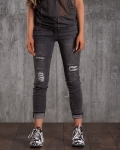 Sky's The Limit Jeans With Metallic Accents, Grey Color