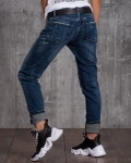 Veleia Jeans With Paint Splatters, Blue Color