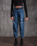 Addicted Jeans With a Belt, Blue Color