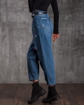 Addicted Jeans With a Belt, Blue Color