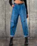 Important Belted Jeans, Blue Color