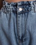 Century Jeans With Paperbag Waist, Blue Color
