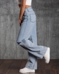 Monterey Wide-Leg Jeans, Blue Color