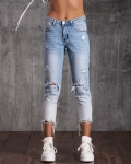 Webster Distressed Jeans, Blue Color