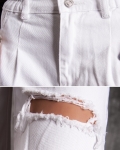 Foxfire Distressed Jeans, White Color