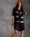 Almeria Shirt Dress, Black Color