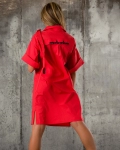 Fill The Void Shirt Dress, Red Color