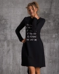 Move On Graphic Dress, Black Color