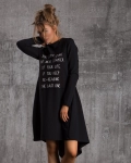 Move On Graphic Dress, Black Color