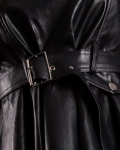 Only Eco Leather Belted Dress, Black Color
