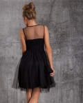 Festive Party Dress With Sequins, Black Color