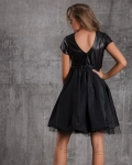 Majestic Full Skirt Dress, Black Color