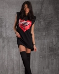 Passion T-Shirt Dress, Black Color