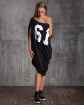 Bel Air Oversized open back dress, Black Color