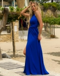 Remarkable One-Shoulder Dress, Blue Color