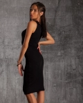 Jennifer Ribbed Dress, Black Color