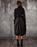 One Way Combo Midi Dress, Black Color