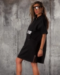 Selfie Hooded Dress, Black Color