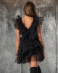 La Belle Dress With Tulle, Black Color