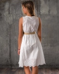 Pistachio Dress, White Color