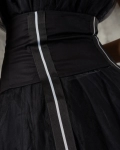 Vetiver Dress With a Corset, Black Color