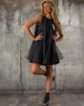 Vetiver Dress With a Corset, Black Color