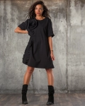 Black Rose Mini Dress, Black Color