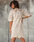 Lira Mini Dress, Beige Color