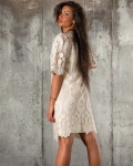 Lira Mini Dress, Beige Color