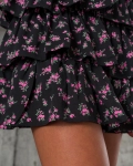 Peony Mini Dress, Black Color