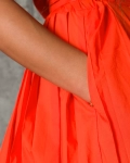 Collection Belted Dress, Orange Color