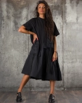 Whimsey Midi Dress, Black Color