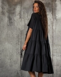 Whimsey Midi Dress, Black Color