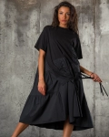 Whimsey Midi Dress, Black Color