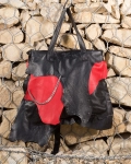 Jump Handmade leather bag, Black Color