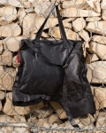 Jump Handmade leather bag, Black Color