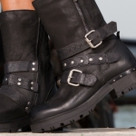 Sirius Studded boots , Black Color